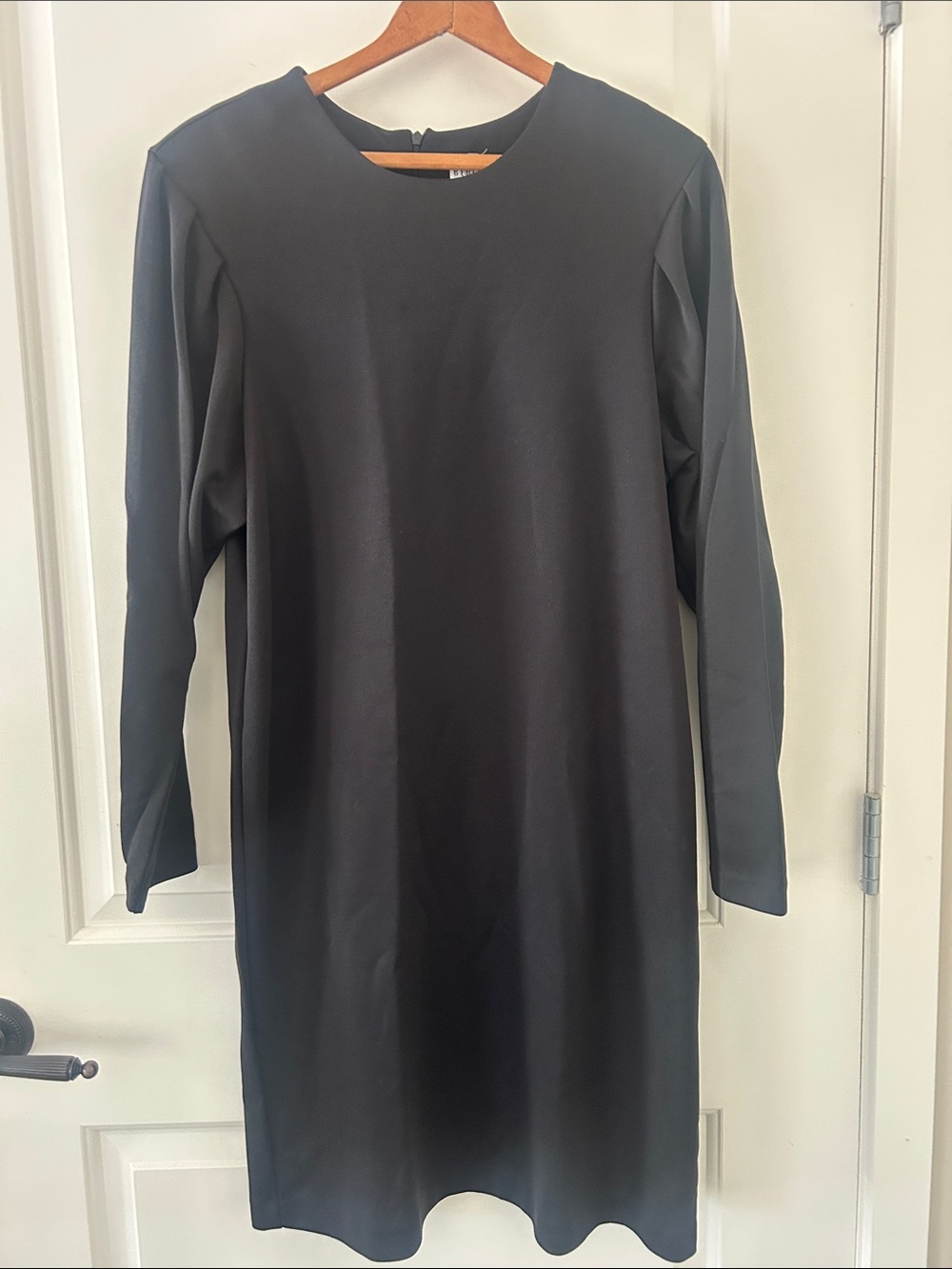 Simple Black Long-Sleeve Shift Dress Bedford Fair Lifestyles